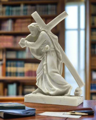 Christ Carrying the Cross religious sculpture from Statues.com