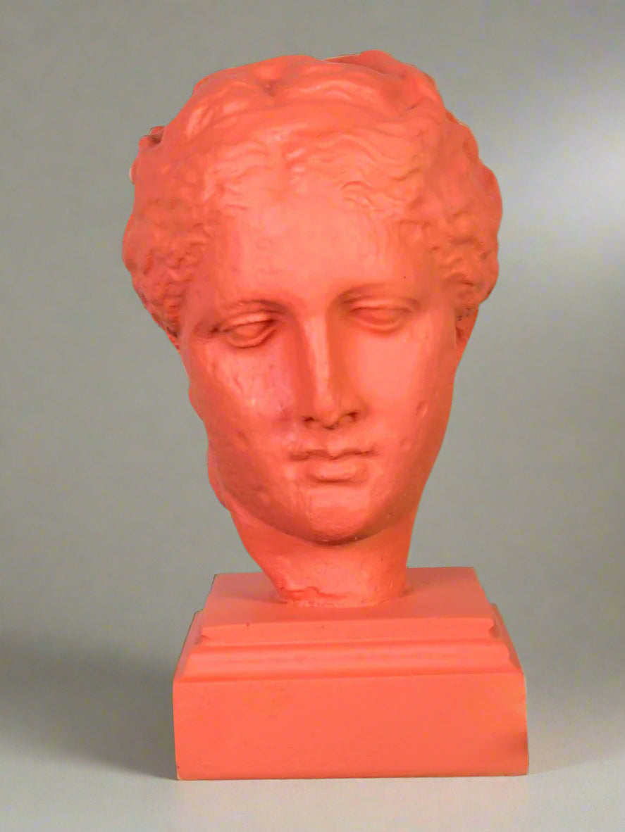Bonded Marble Hygeia bust in Coral tone