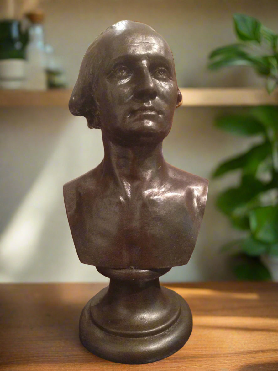 Bonded Marble mini bust of George Washington bust Houdon replica 