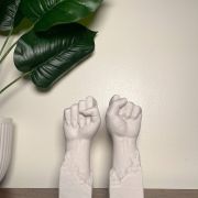 Bonded marble Solidarity Fist Statue from Statues.com