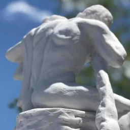 Custom stone garden statues