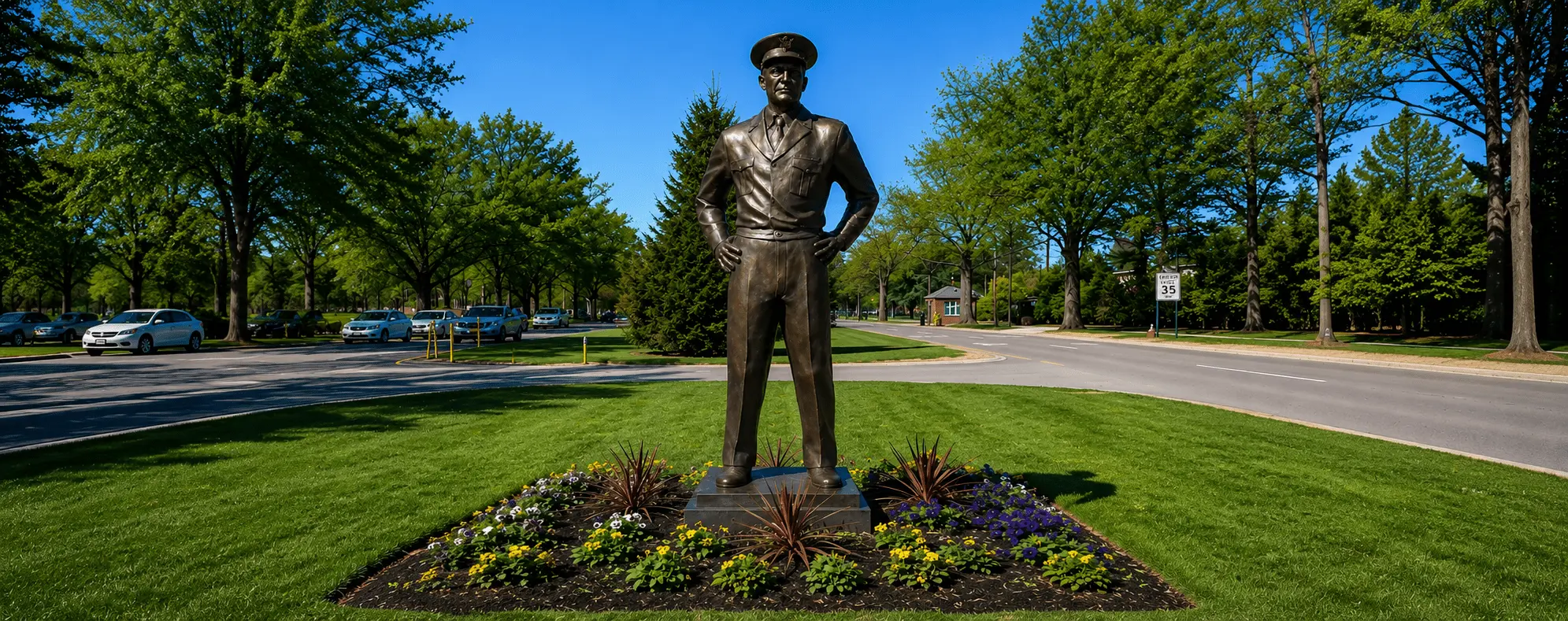 Commissioning a memorial statue to preserve a person's likeness, service, and legacy