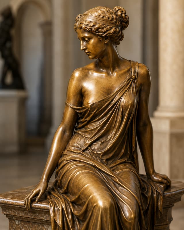 Golden bronze patina