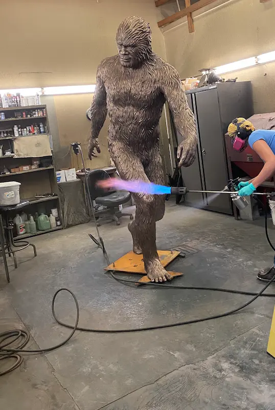 Bronze statue maintenance and patina restoration