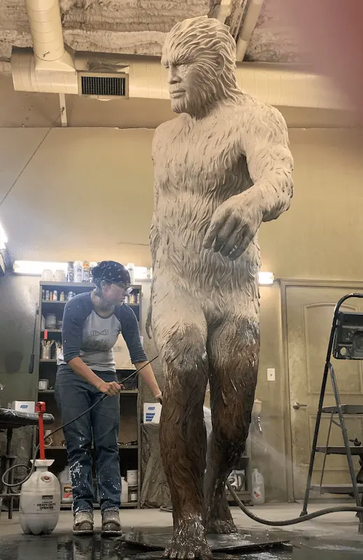 Metal chasing and bronze surface finishing