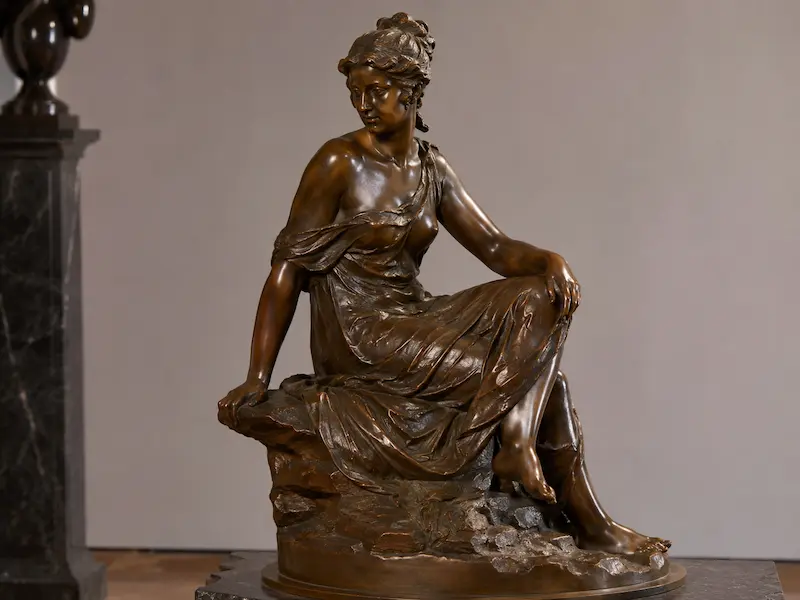 Traditional brown bronze patina