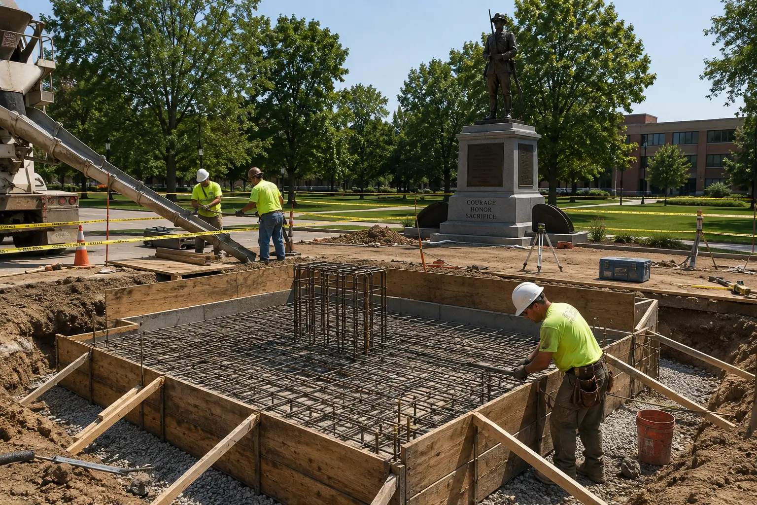 Monument foundation planning