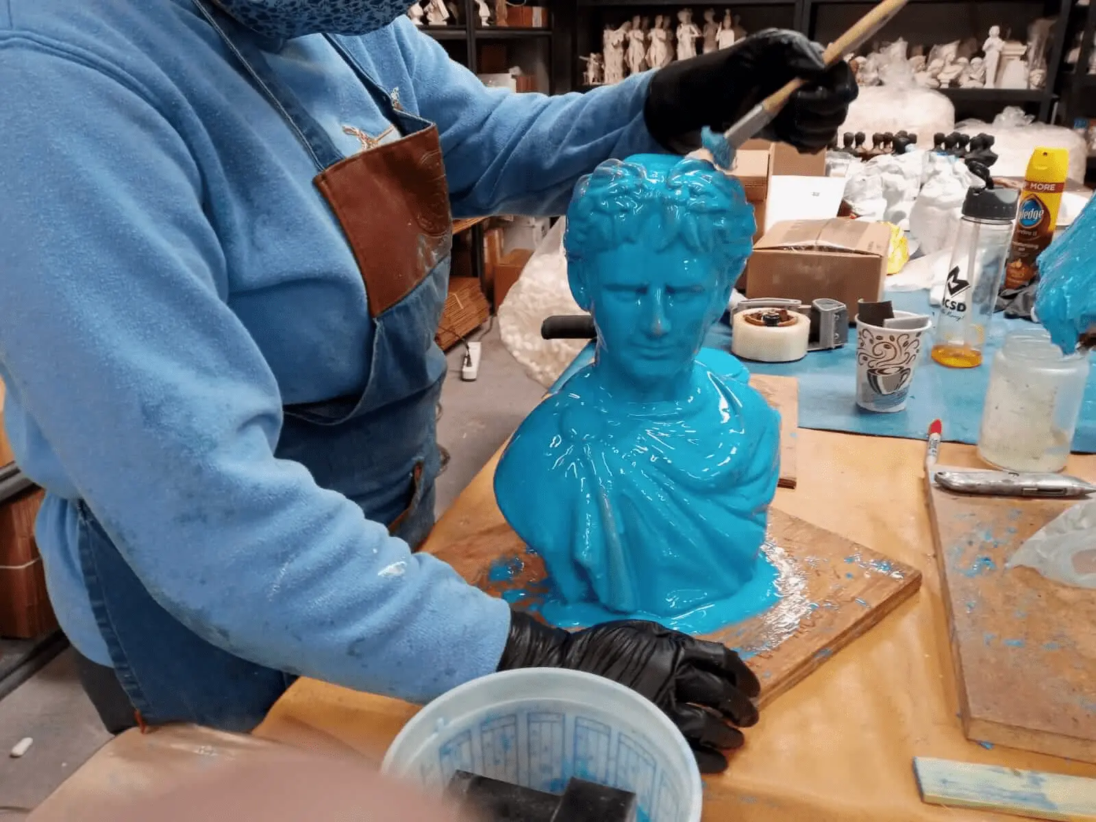 Sculpture mold making and replication process for custom statue production