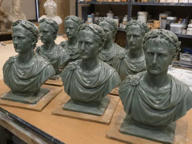 Wax copy stage of lost wax bronze casting