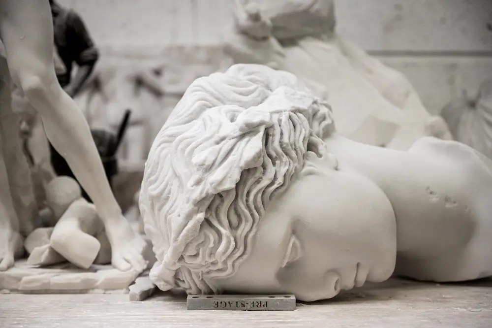 Classical White Bonded Marble Sculpture