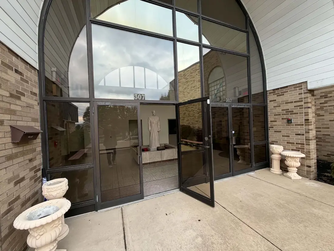Entrance to Christ the Saviour Seminary in Johnstown, Pennsylvania